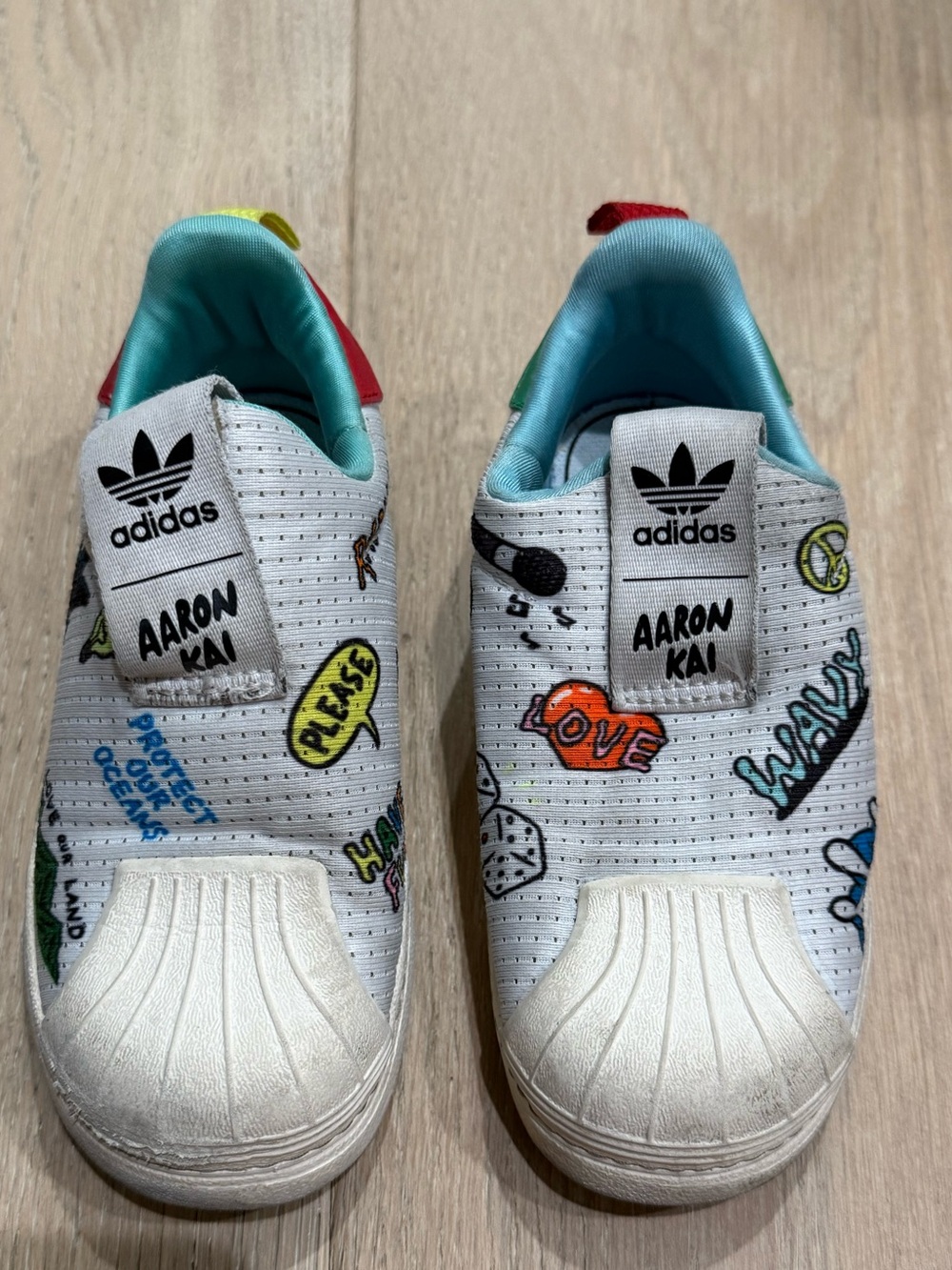 Aaron Kai adidas superstar 360 c primeblue 12k shoes sneakers